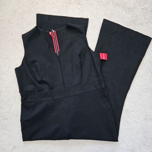 NWT Spanx | Perfect Sleeveless Jumpsuit In Classic Black, Womens Large Petite - Picture 4 of 12